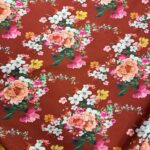 Tejido de algodón estampado con flores - Imagen 2