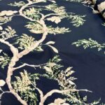 Tejido de algodón estampado con flores